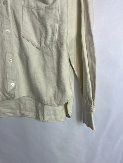 ZARA. Camisa beige franela. T XS