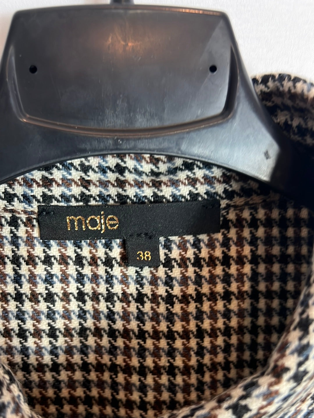 MAJE. Houndstooth dress. Size 38