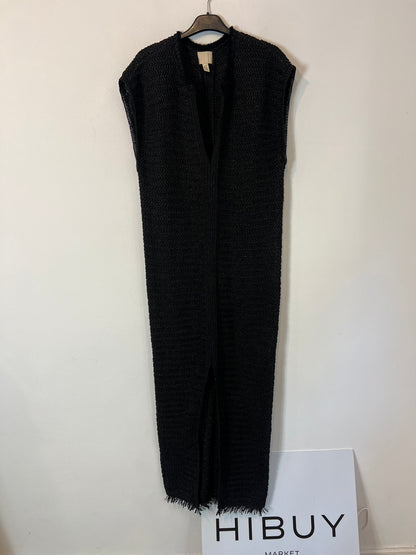H&M. Vestido punto negro T.xs