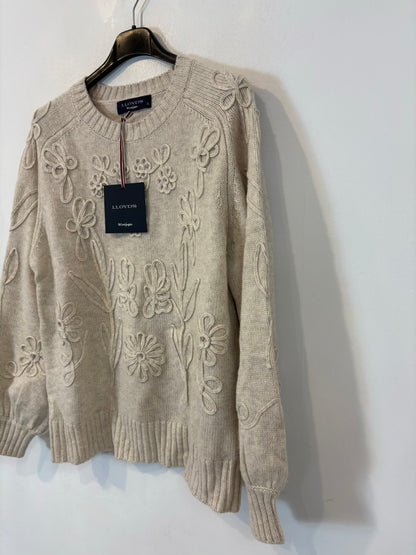 LLOYD´S. Jersey beige con lana relieves