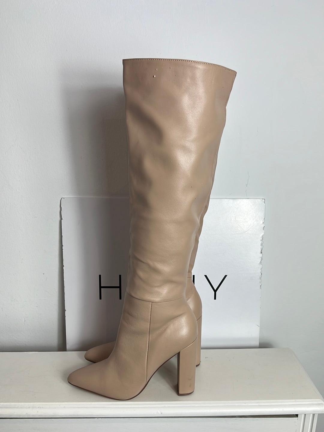 TULIPANO. Botas altas beige. T 38(tara)