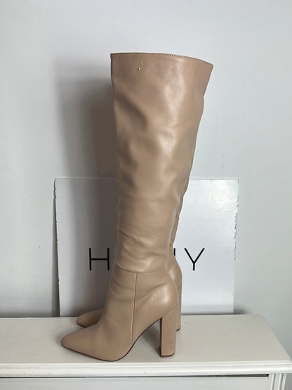 TULIPANO. Botas altas beige. T 38(tara)