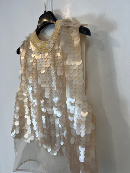 ZARA. Top tul y lentejuelas. T S