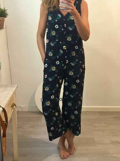 COMPTOIR DES COTONNIERS. fluid jumpsuit blue flowers Ts
