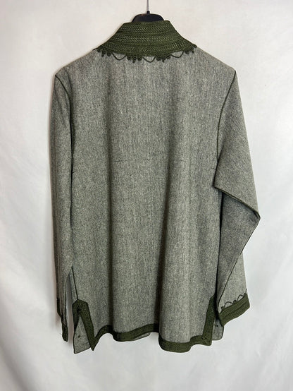 OTHER. Gray and green mottled textured jacket. TM