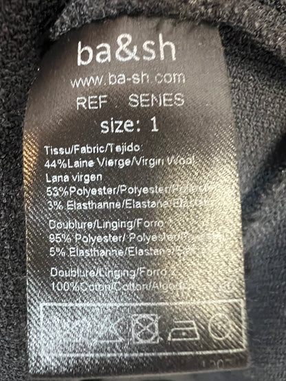 BA&amp;SH. Black dress texture. T 1 (S)