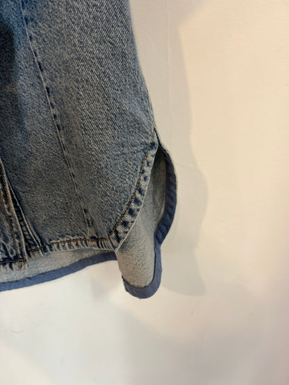 MANGO. Chaqueta/sobrecamisa denim