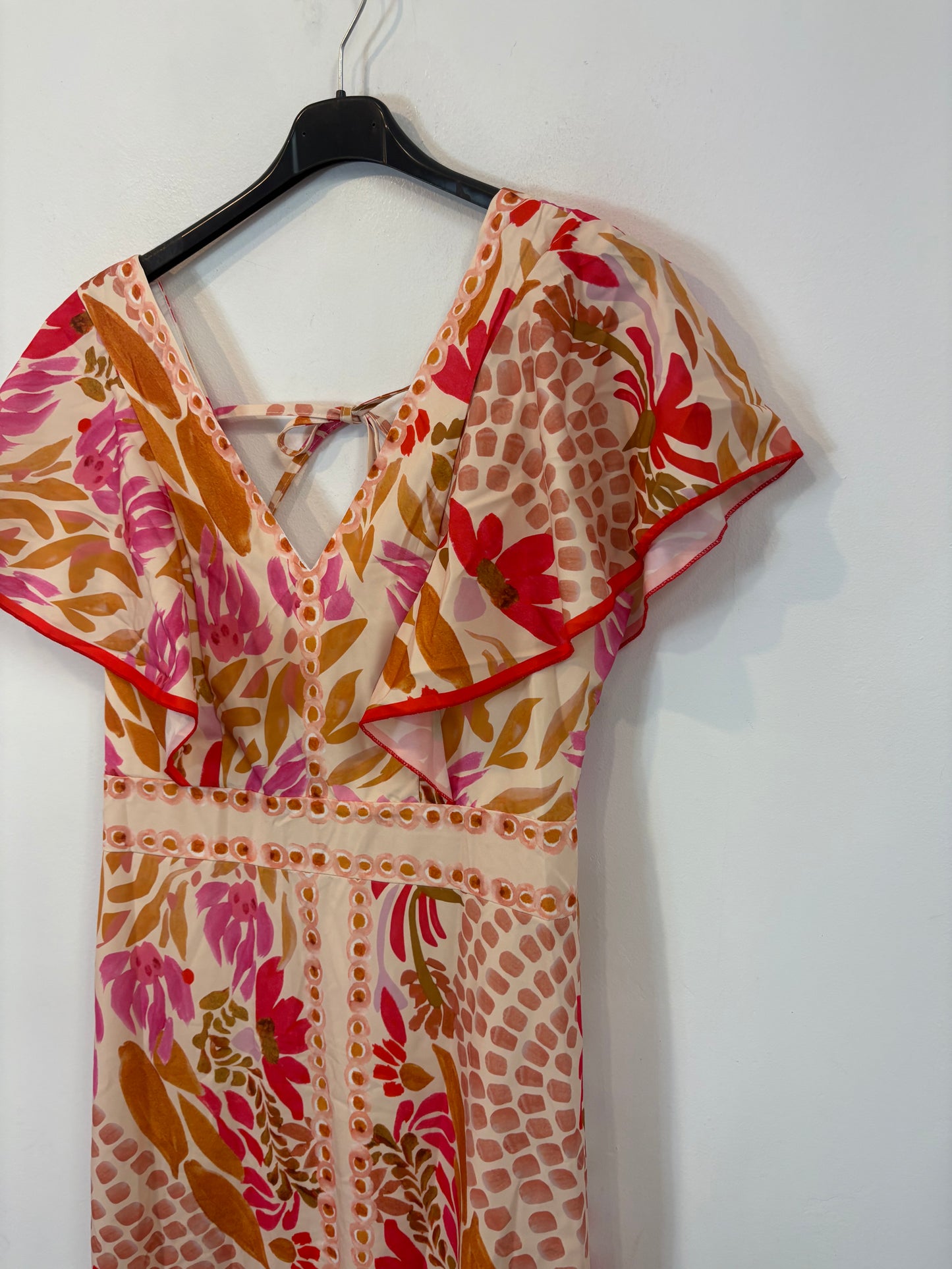 OTRAS. Vestido largo estampado abertura. T M