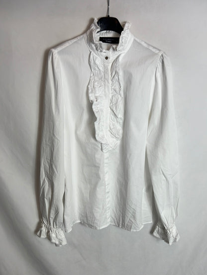 LLOYD’S. Blusa blanca volantes. T 42