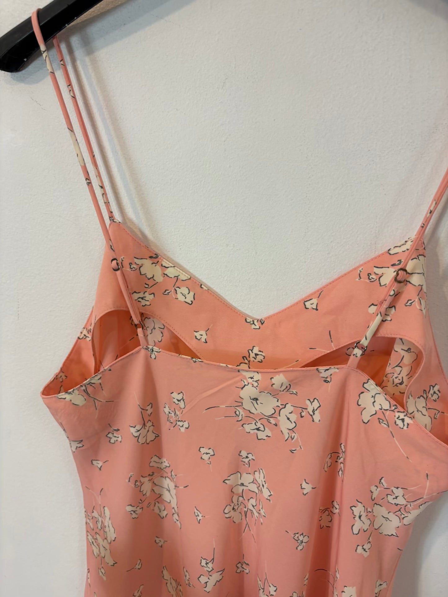 Vestido largo rosa estamapdo