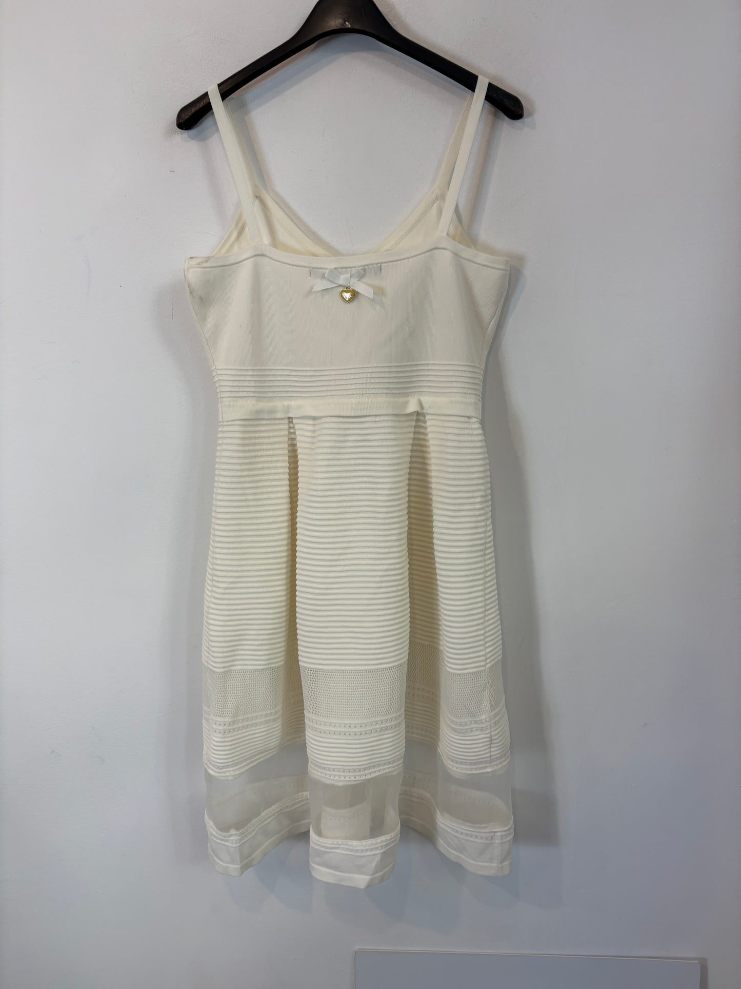 SILVIAN HEACH. Vestido blanco texturas. T M