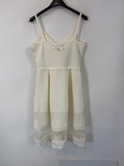 SILVIAN HEACH. Vestido blanco texturas. T M