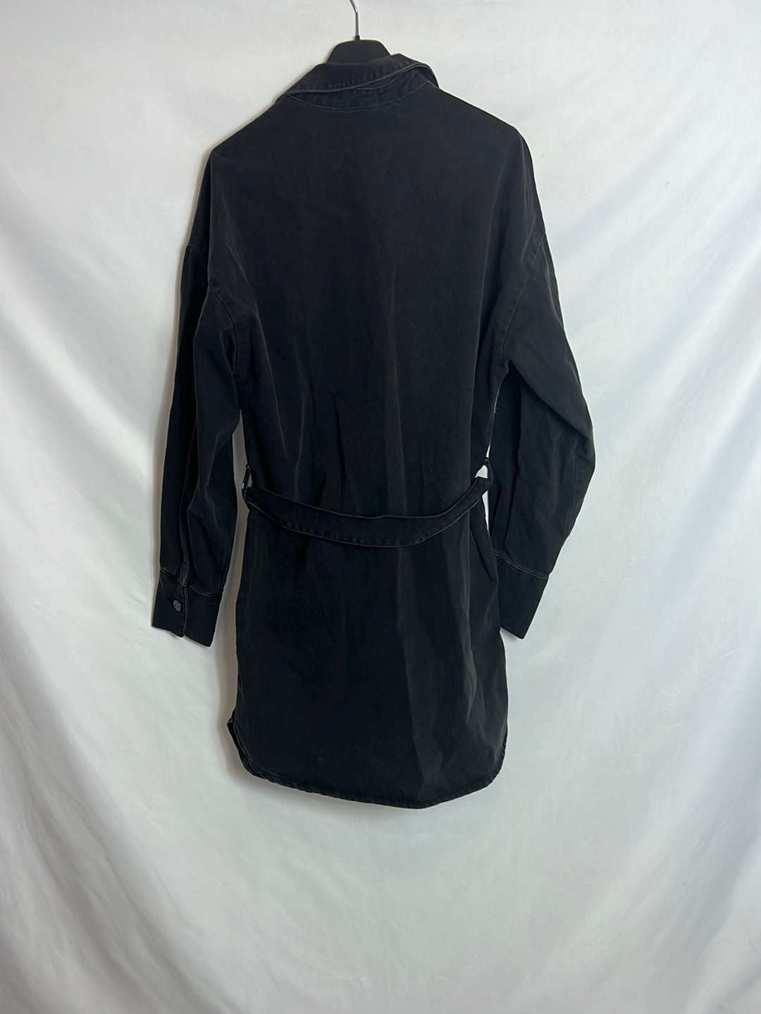 H&amp;M.Black denim dress/overshirt TS