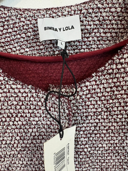 BIMBA Y LOLA. chaqueta textura burdeos