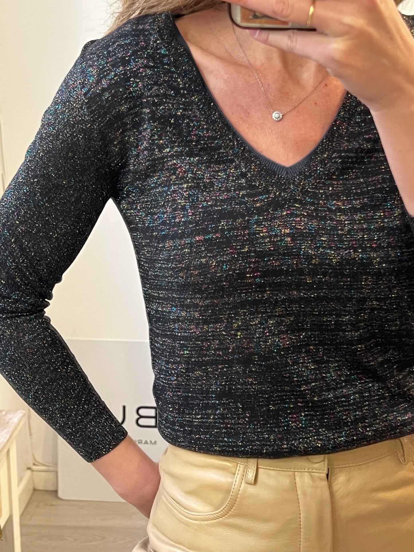 BIMBA Y LOLA. Jersey fino hilos brillo