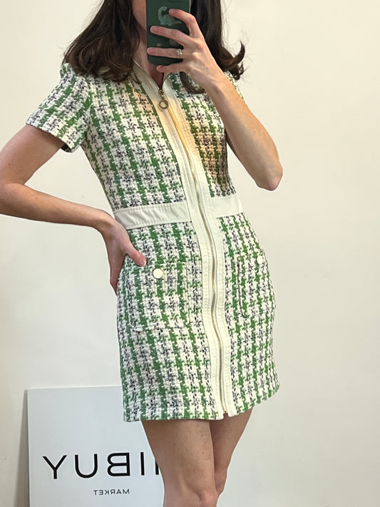 MANGO. Vestido tweed cremallera