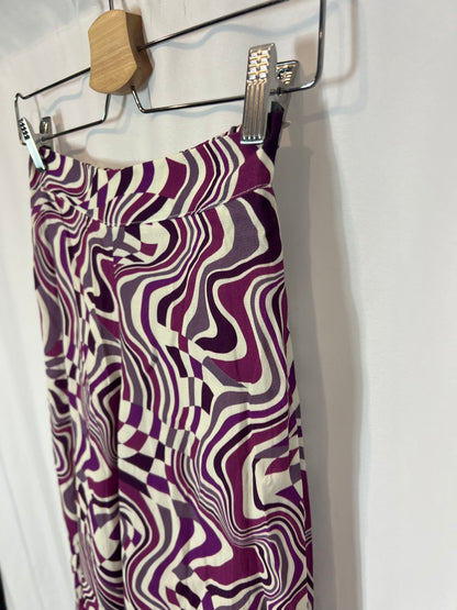 NOON. Retro print flowy trousers. Size 34