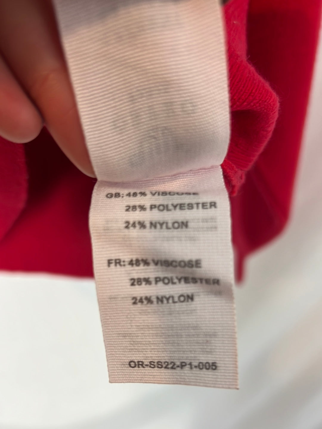 ORFEO. Jersey rojo cuello redondo. T M