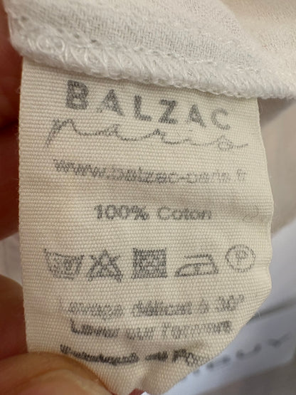 BALZAC. Blusa blanca bordados