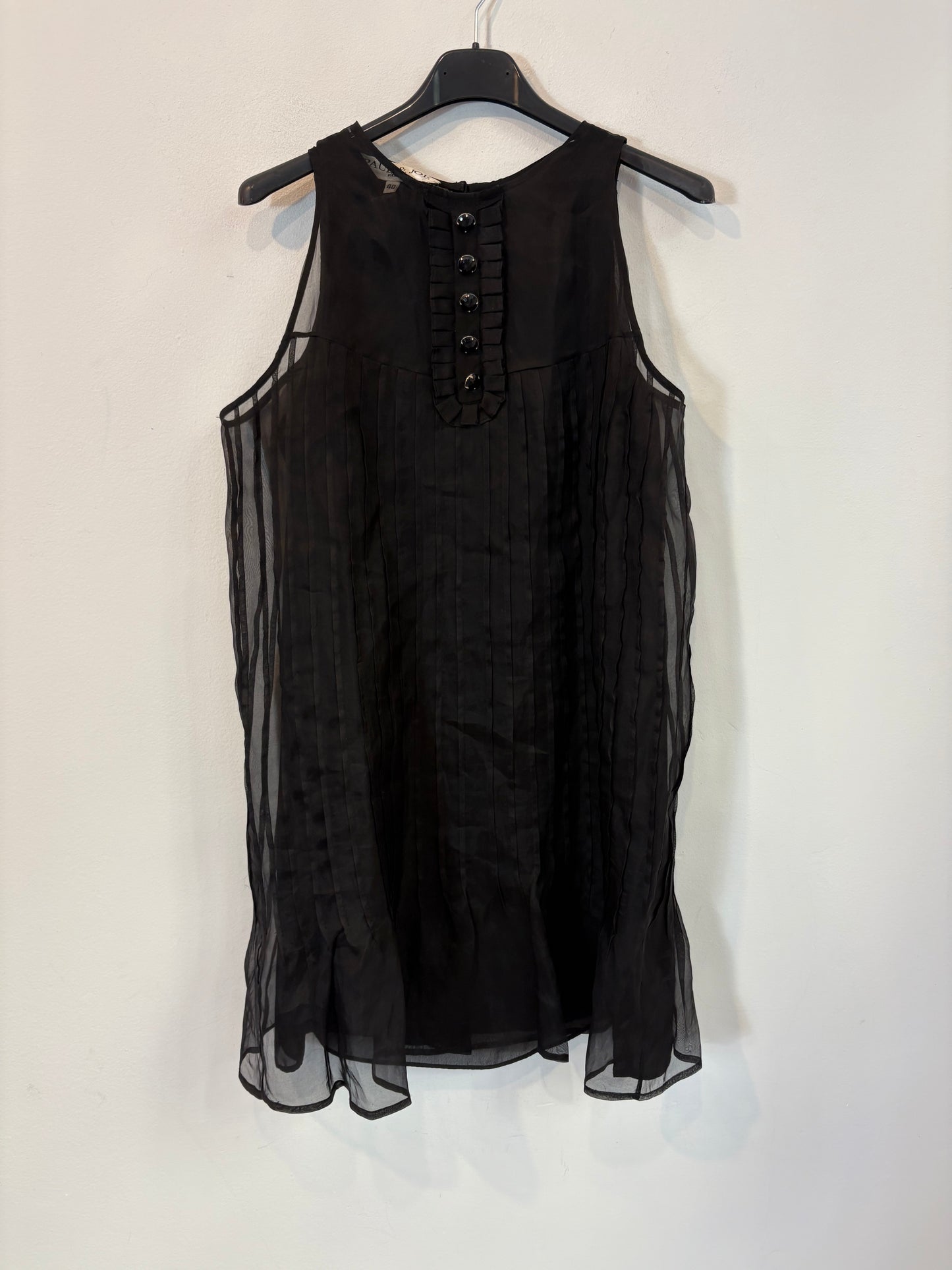 PAUL & JOE. Vestido corto negro textura