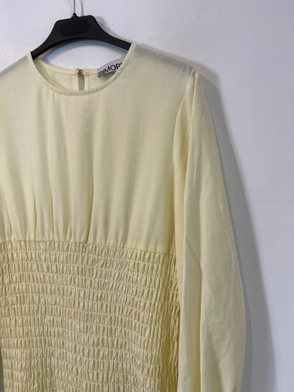 SIMORRA. Vestido amarillo con lino  T.38