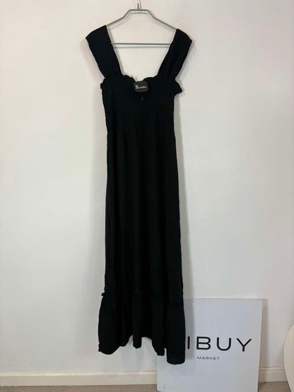 Vestido largo negro bambula