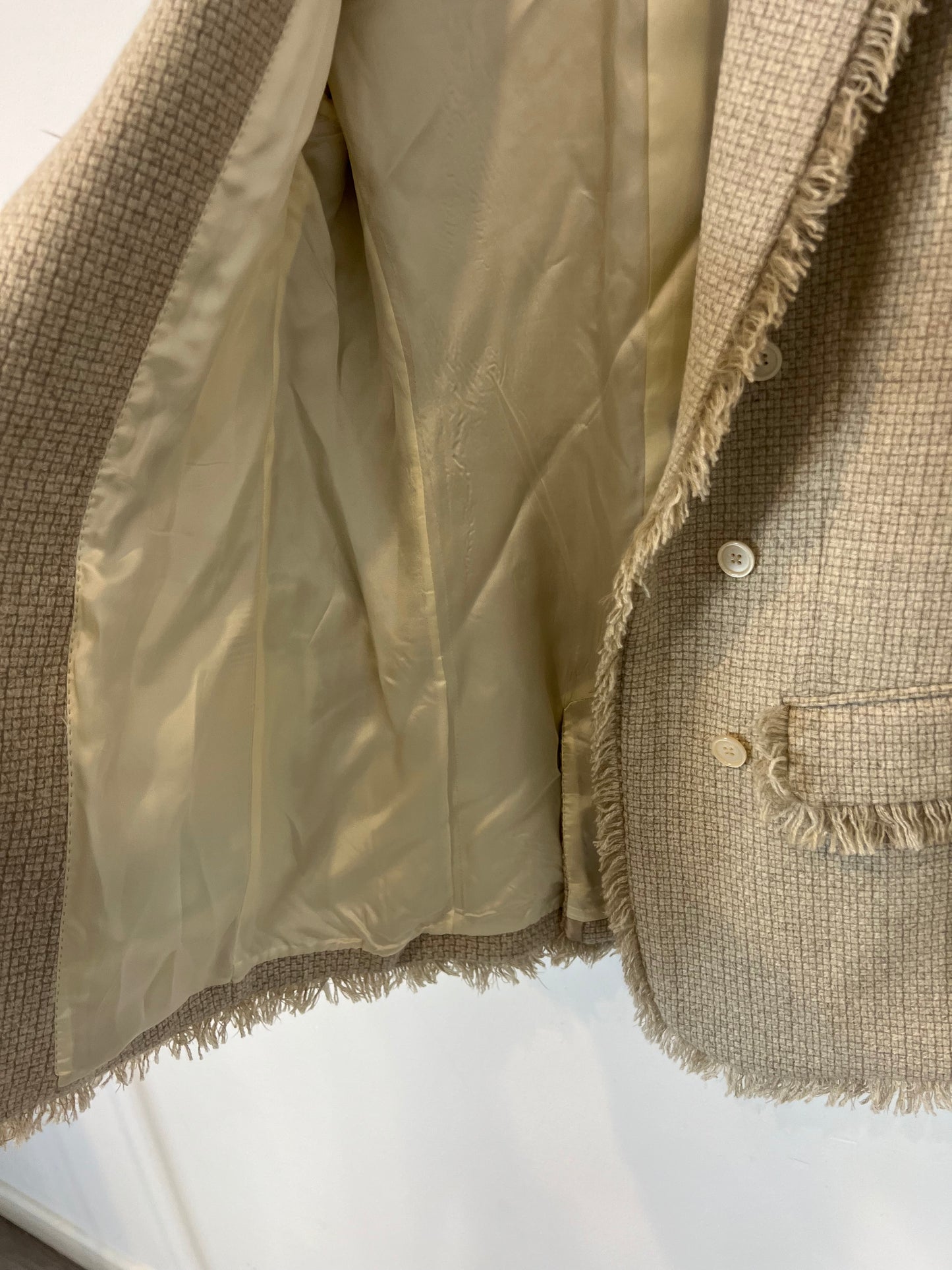 B CORNER. Blazer beige tweed . T M