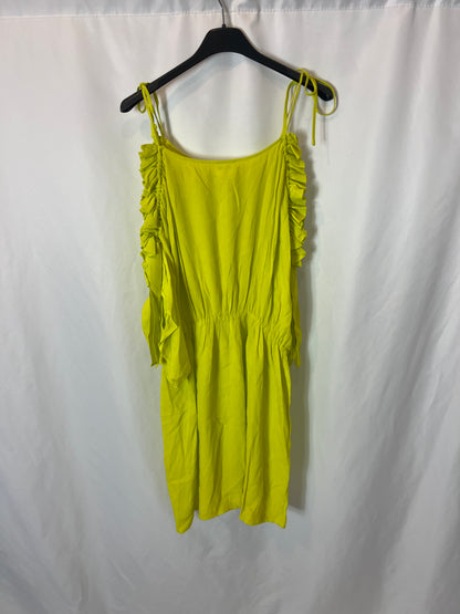 BELAIR. Vestido verde hombros T.3(s/m)