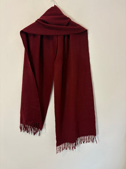LAURÉL. Bufanda burdeos lana