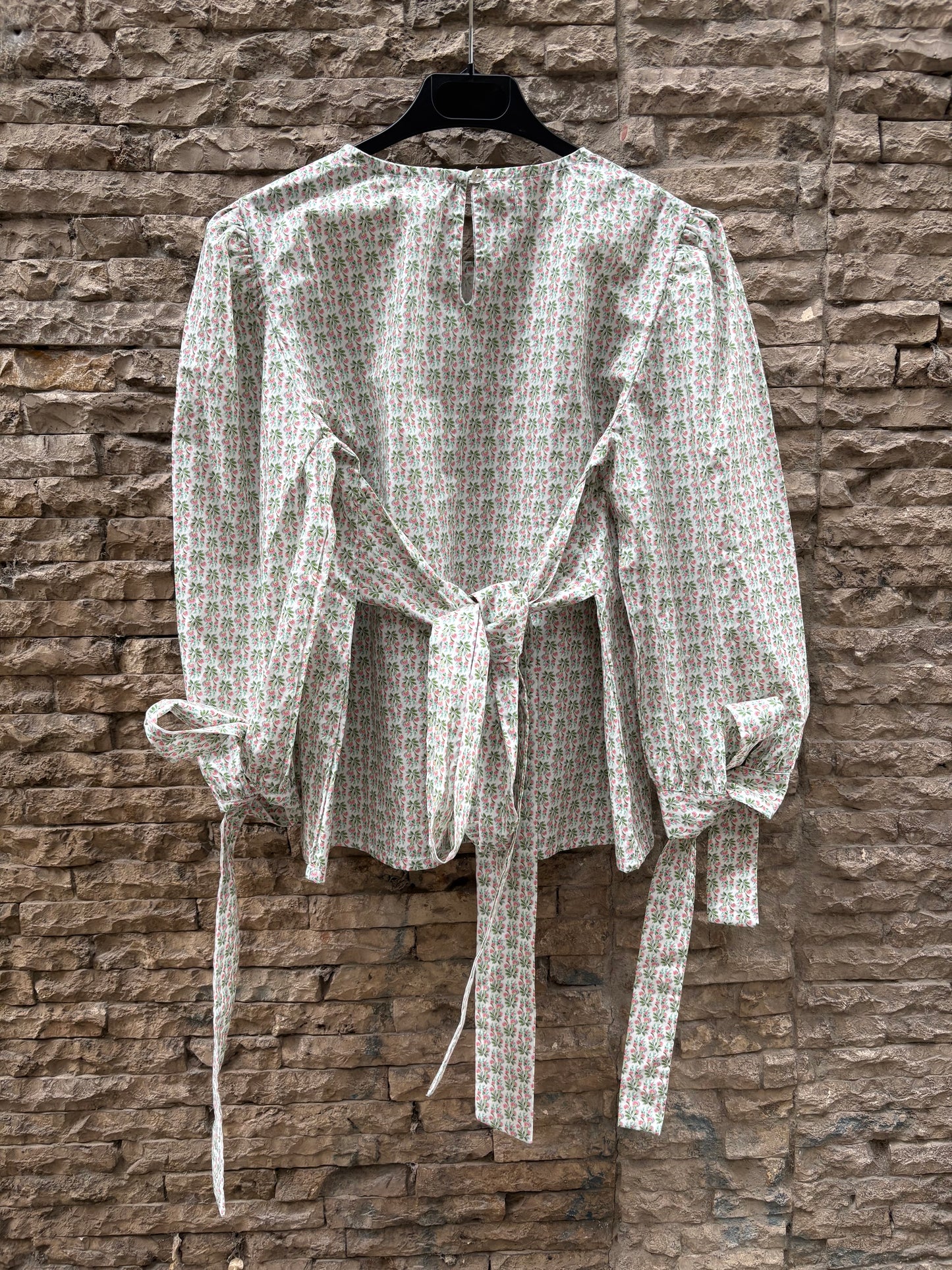 LITTLE OLIVE. Green liberty blouse. T.S.