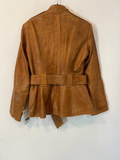 ZARA. Chaqueta piel bolsillo T.m