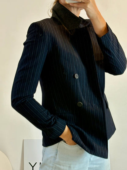 ZARA. Black stretch knit top. TL