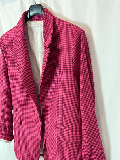 MOTEL. Pink Houndstooth Blazer TM