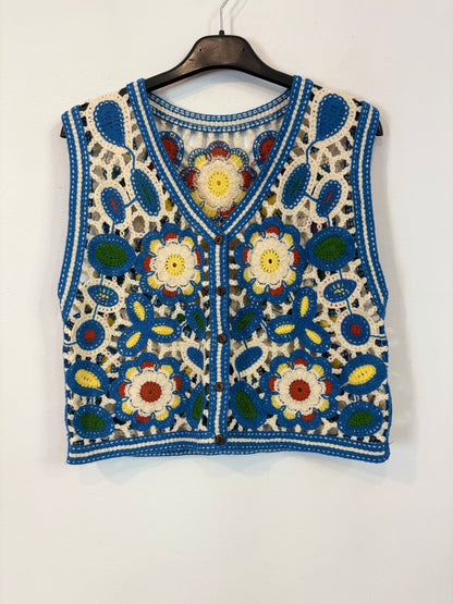 OTRAS. Chaleco croché colores. T S/M