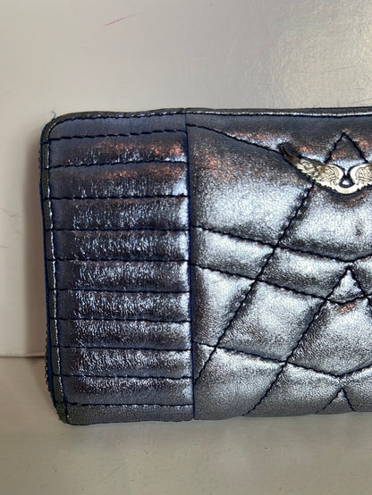 ZADIG&amp;VOLTAIRE. Metallic blue leather wallet