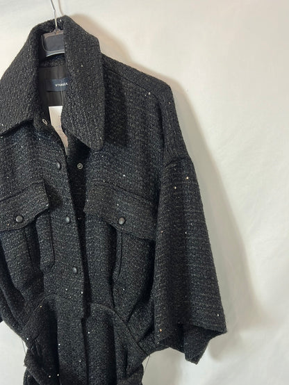 UTERQÜE. Mono negro tweed T.s