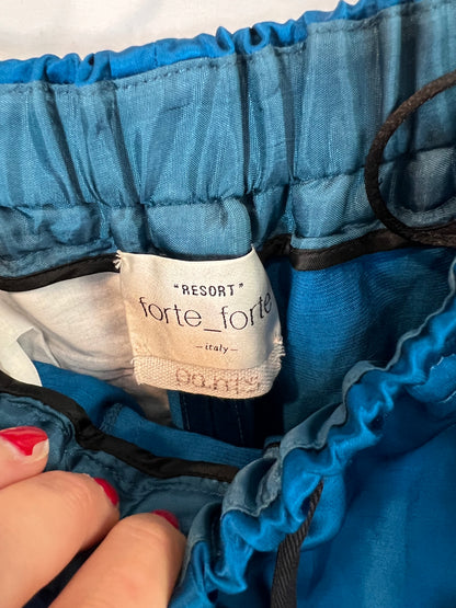 FORTE FORTE. Textured blue pants. Size 0 (xs)