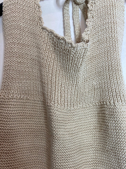 OTRAS. Top crochet beige. TU S/M