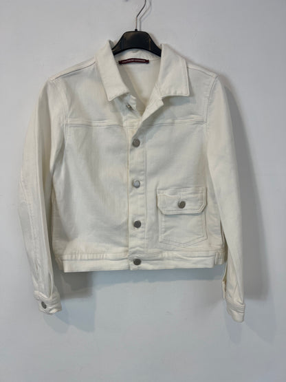 COMPTOIR DES COTONNIERS. Chaqueta denim blanca bolsillo. T 38 (s/m)