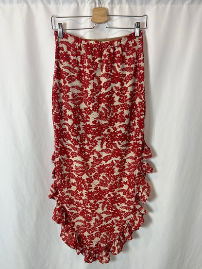 MARY G. Falda estampada asimétrica T.xs