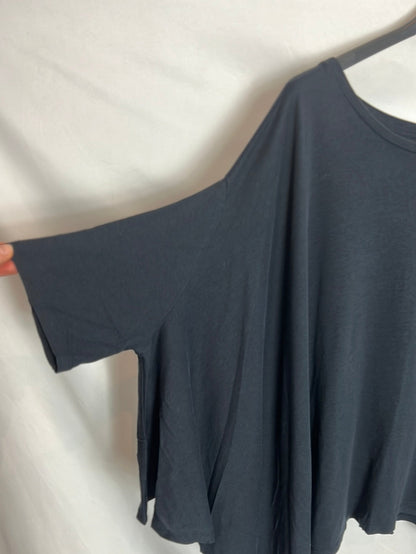 COS. Blue fluid cape-effect top. TS