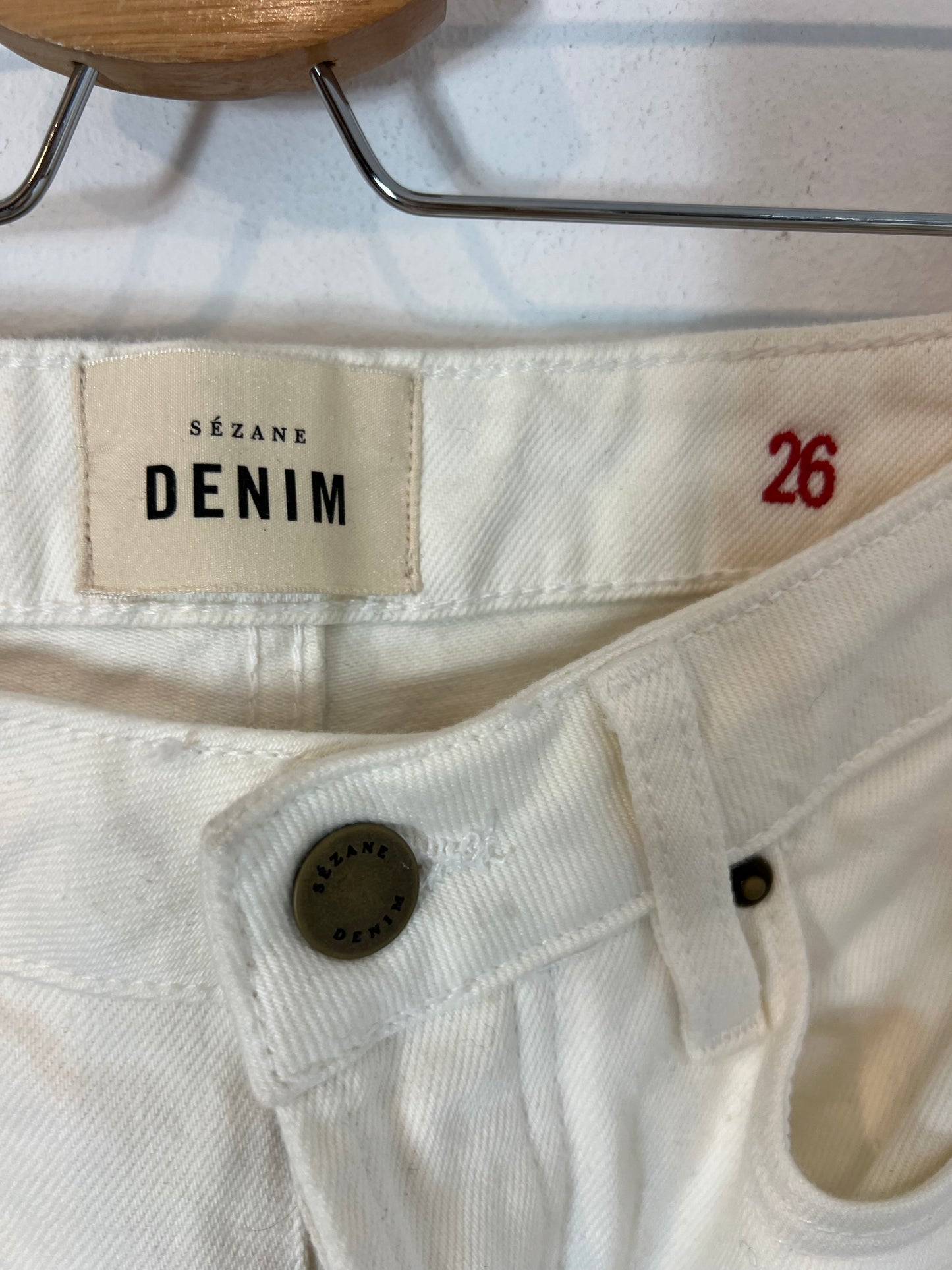 SEZANE. Pantalón blanco monfit T.26 (34)