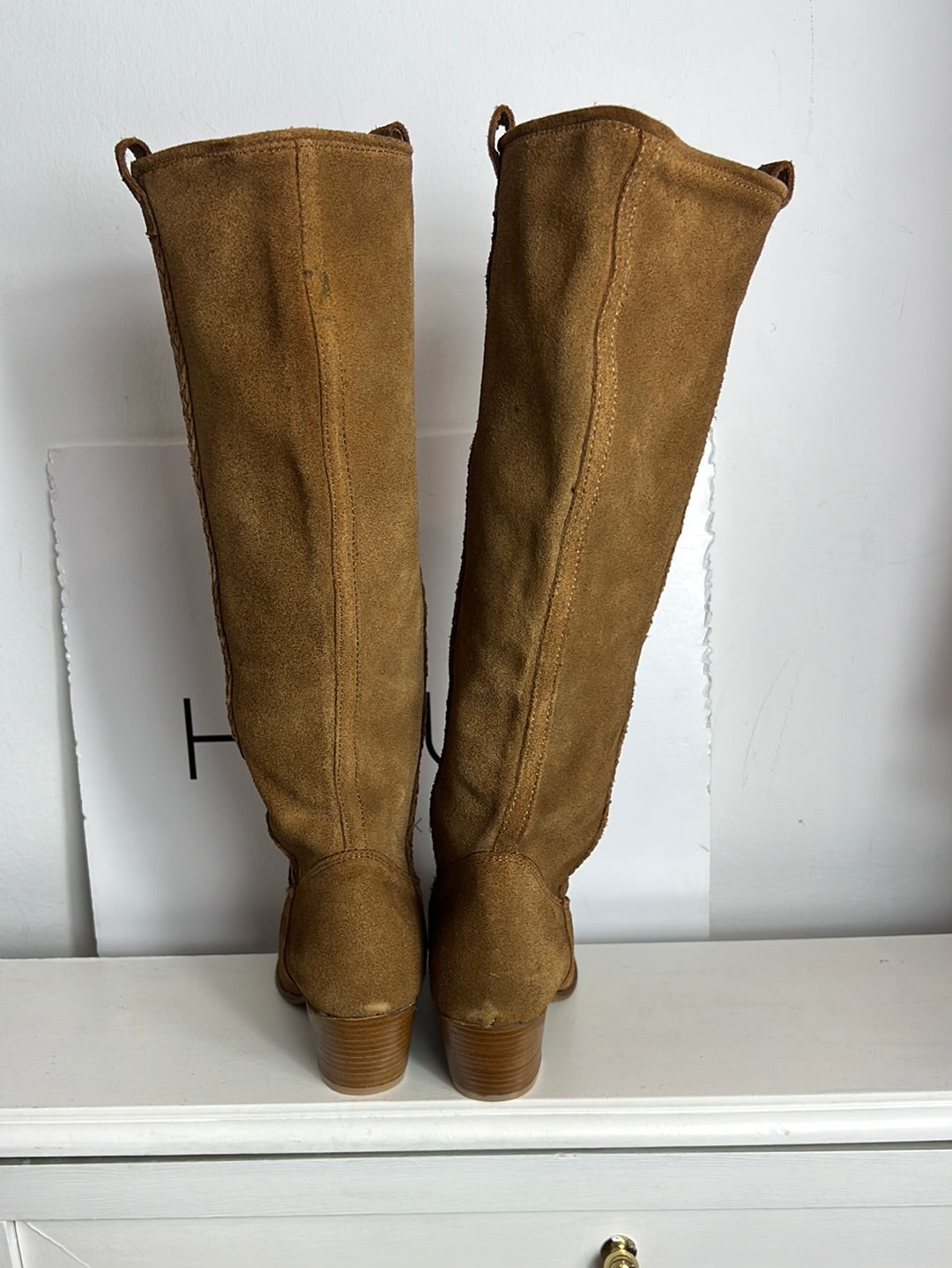 OTHERS. Camel leather boots size 38