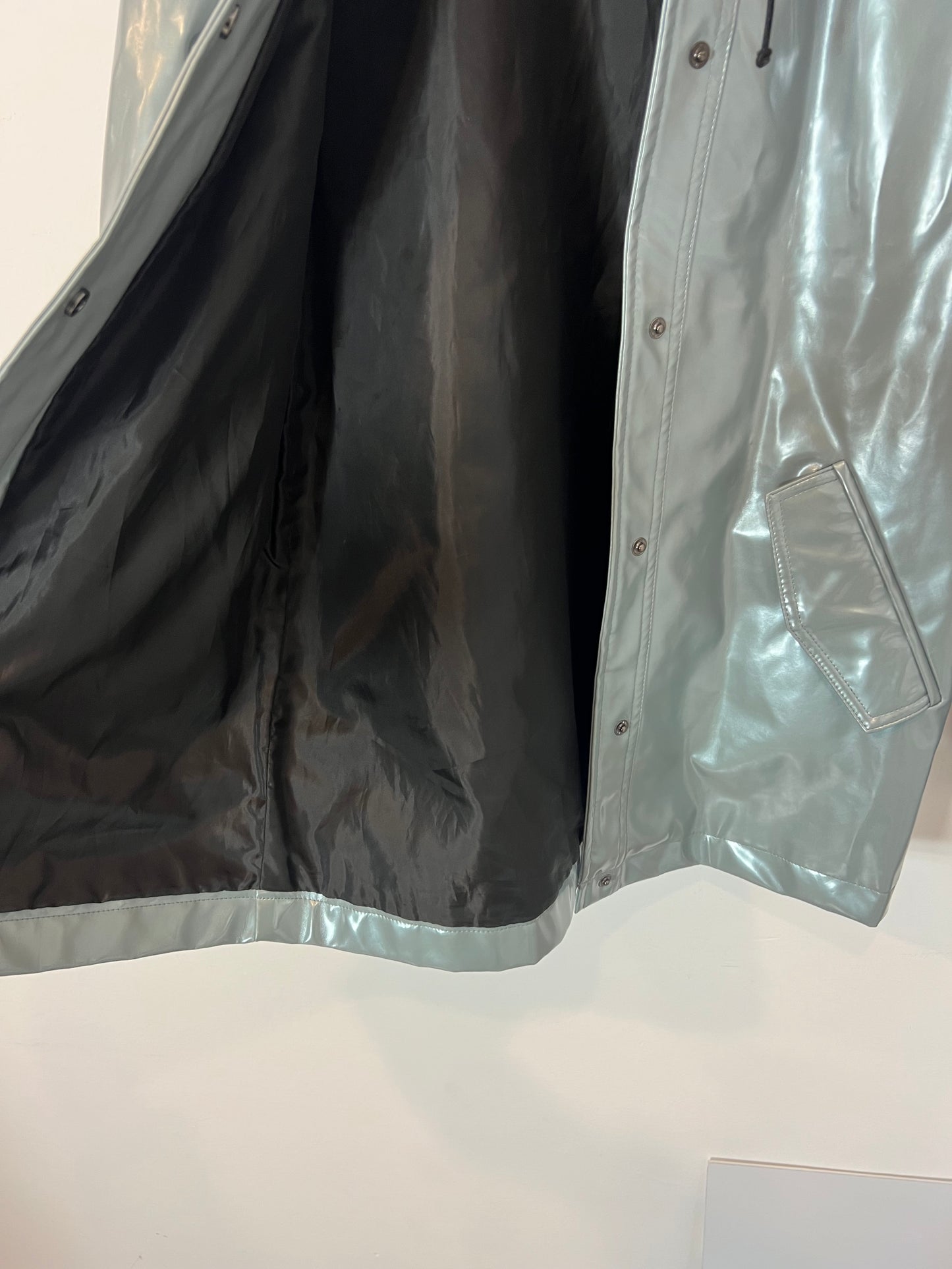 TOPSHOP. Grey waterproof raincoat, size 38