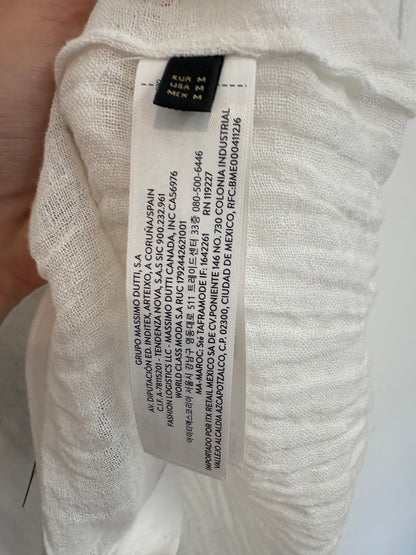 MASSIMO DUTTI. Blusa blanca mezcla