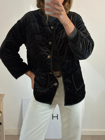 COISA MAIS LINDA. Chaqueta negra terciopelo  T.u(S/M)