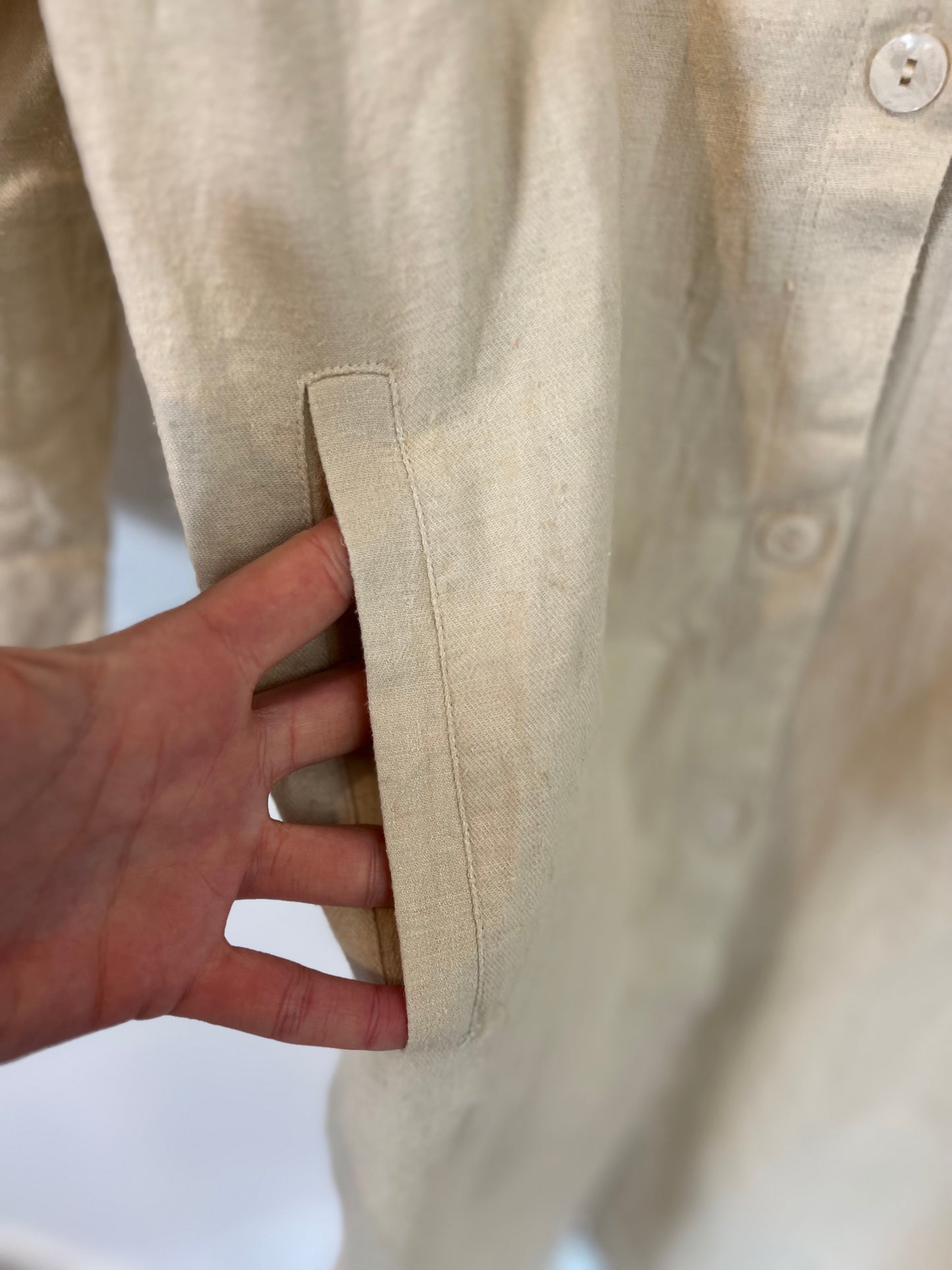 GUITARE. Vestido camisero beige T.m