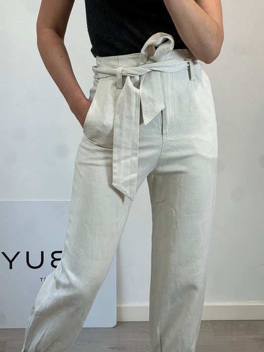 IRO. Pantalón fluido color piedra. T 36