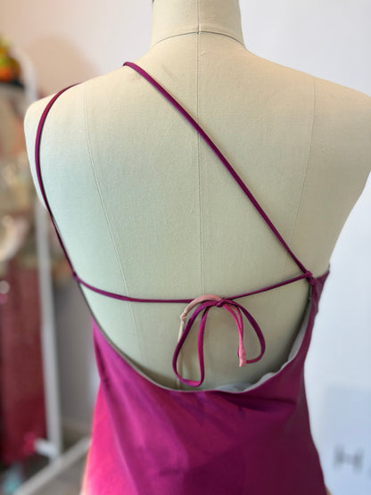 ZARA. Vestido largo asimétrico. T S