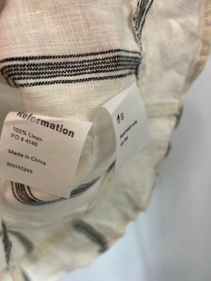 REFORMATION. Striped linen top Your(s)